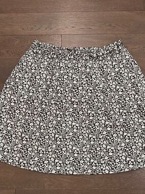 Boden Black & White Floral Skater Skirt, US, 20/22L sizing